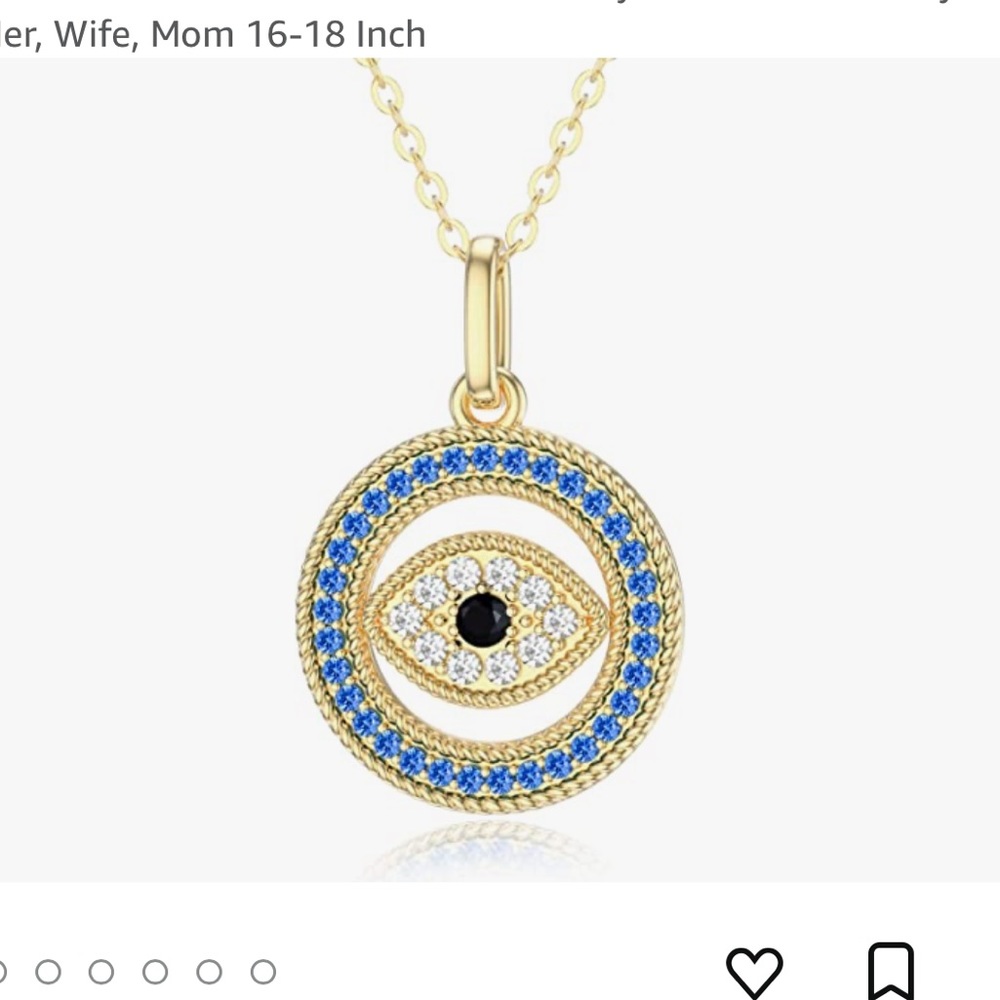 Sisgem Jeweler Evil Eye necklace 14k gold